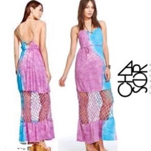 NWT Chaser Tie Dye Dress Maxi Mesh M NWT
